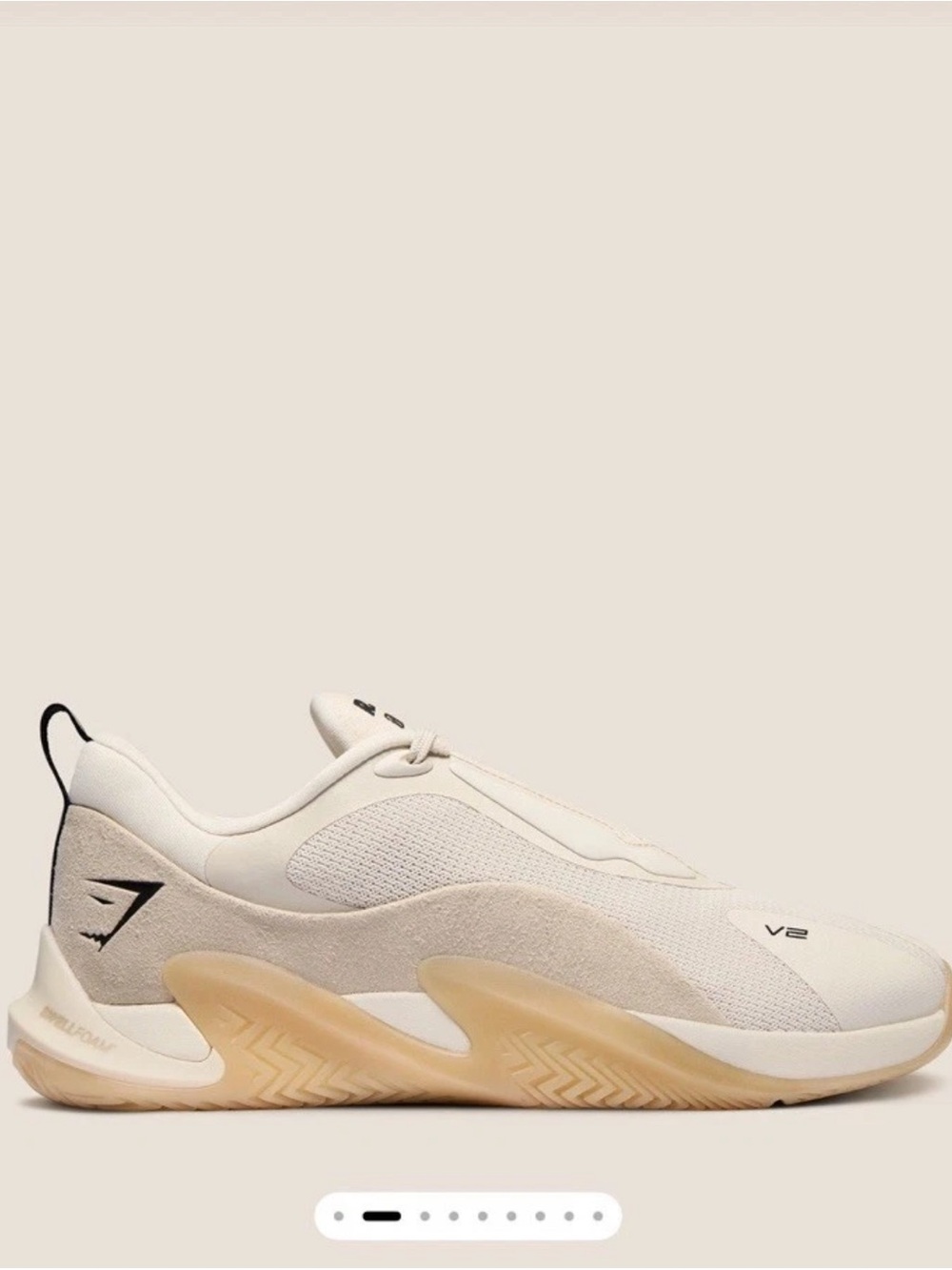 Gymshark Men's Running Sneakers in Cream and Gum